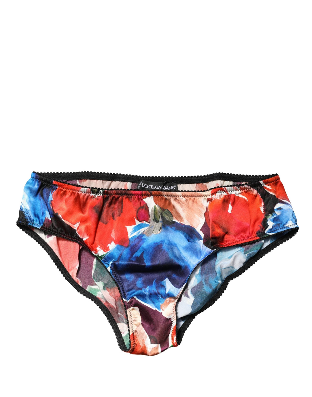 Dolce & Gabbana Mehrfarbige Blumen-Midi-Taillen-Slip-Unterwäsche