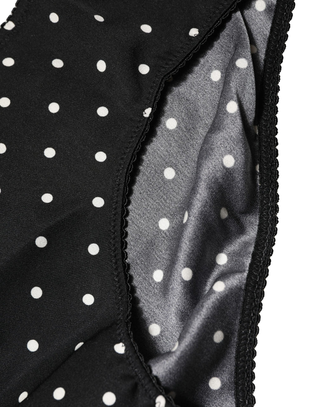 Dolce & Gabbana Schwarze Tupfen Mid Waist Slip-Unterhose