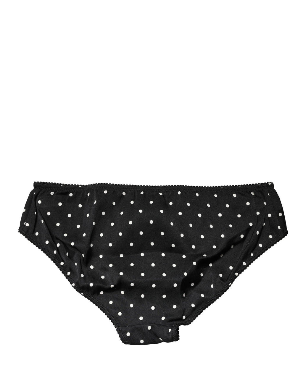 Dolce & Gabbana Schwarze Tupfen Mid Waist Slip-Unterhose