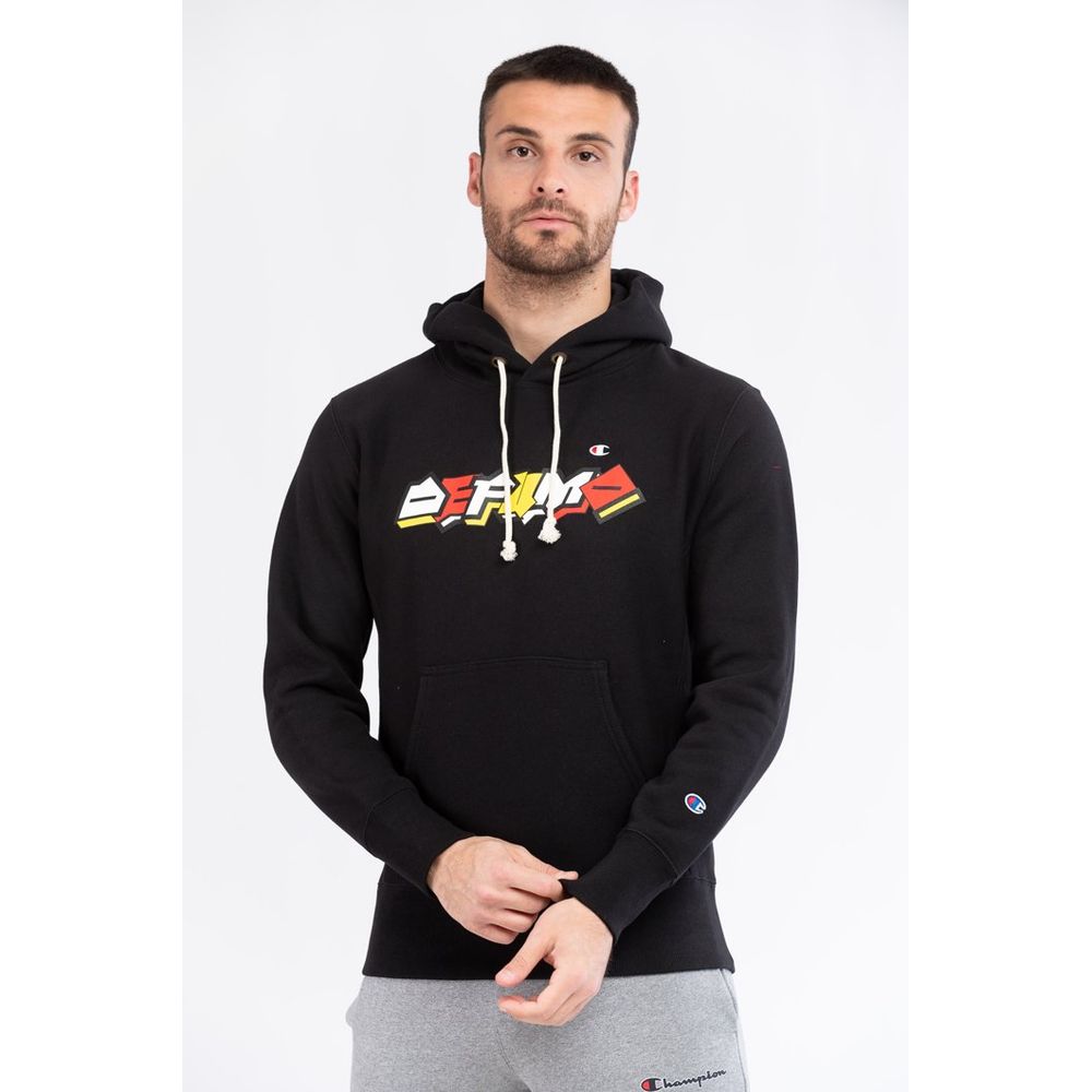 Champion Schwarzer Baumwoll-Sweatshirt