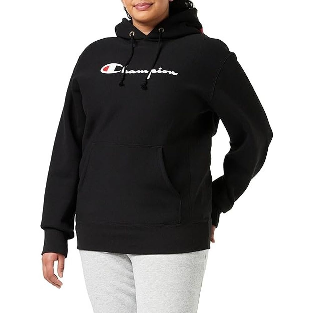 Champion Schwarzer Baumwoll-Sweatshirt