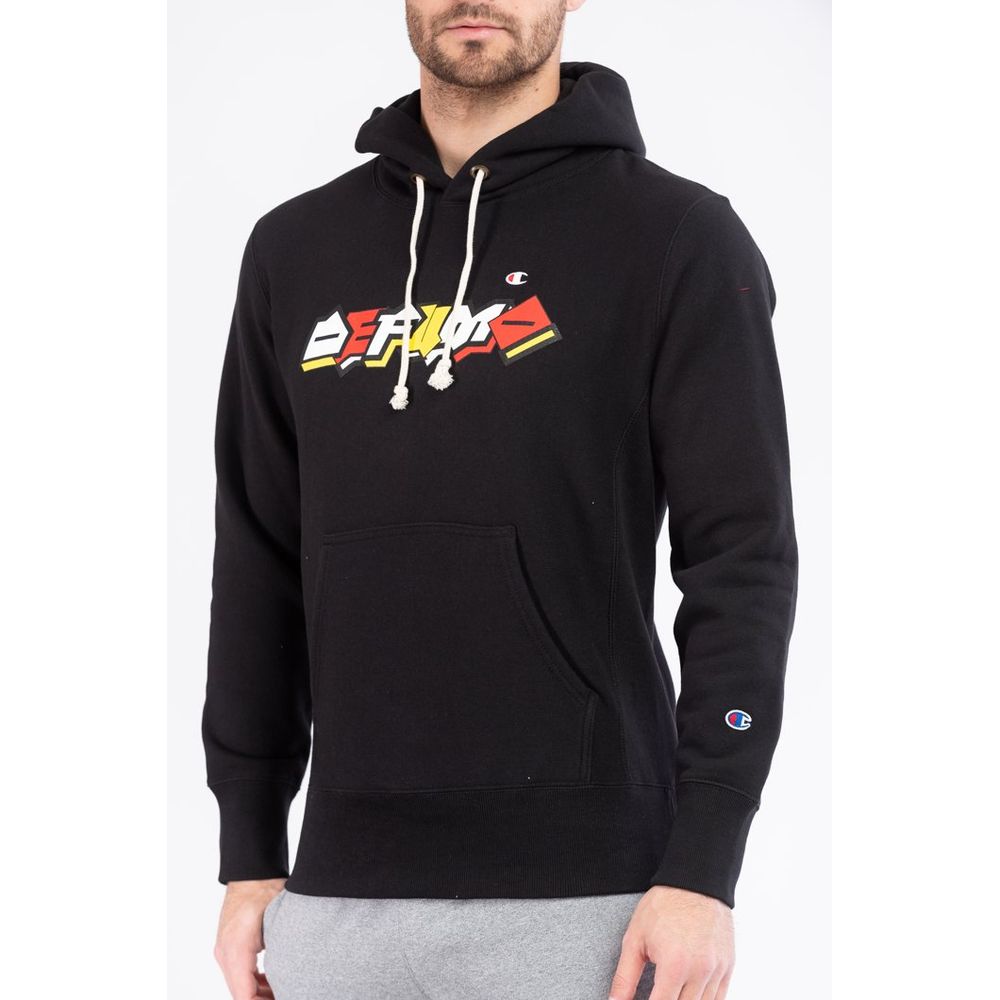 Champion Schwarzer Baumwoll-Sweatshirt