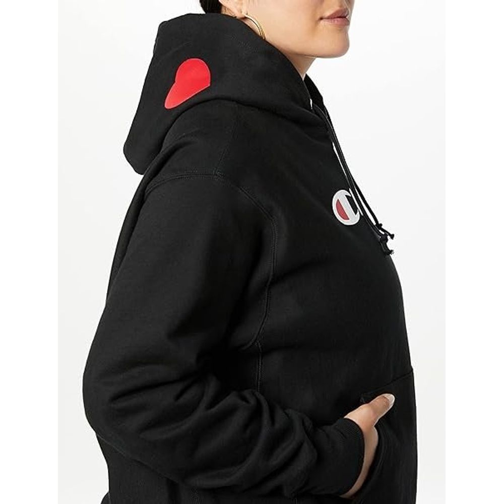 Champion Schwarzer Baumwoll-Sweatshirt