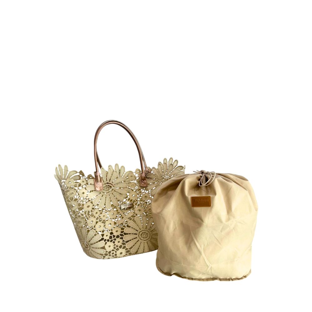 Baldinini Trend Beige PU Women's Handbag