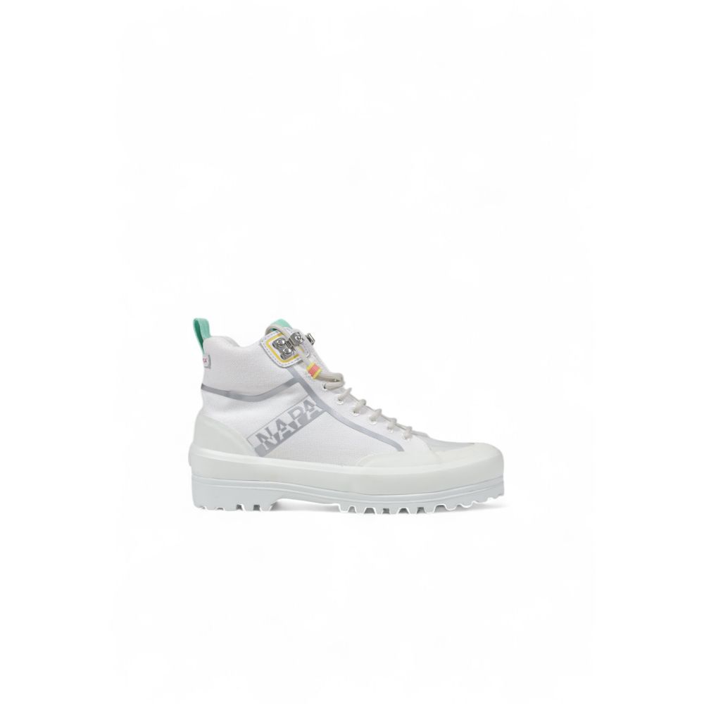 Superga Weiße Stoff-Sneaker mit klobiger Sohle
