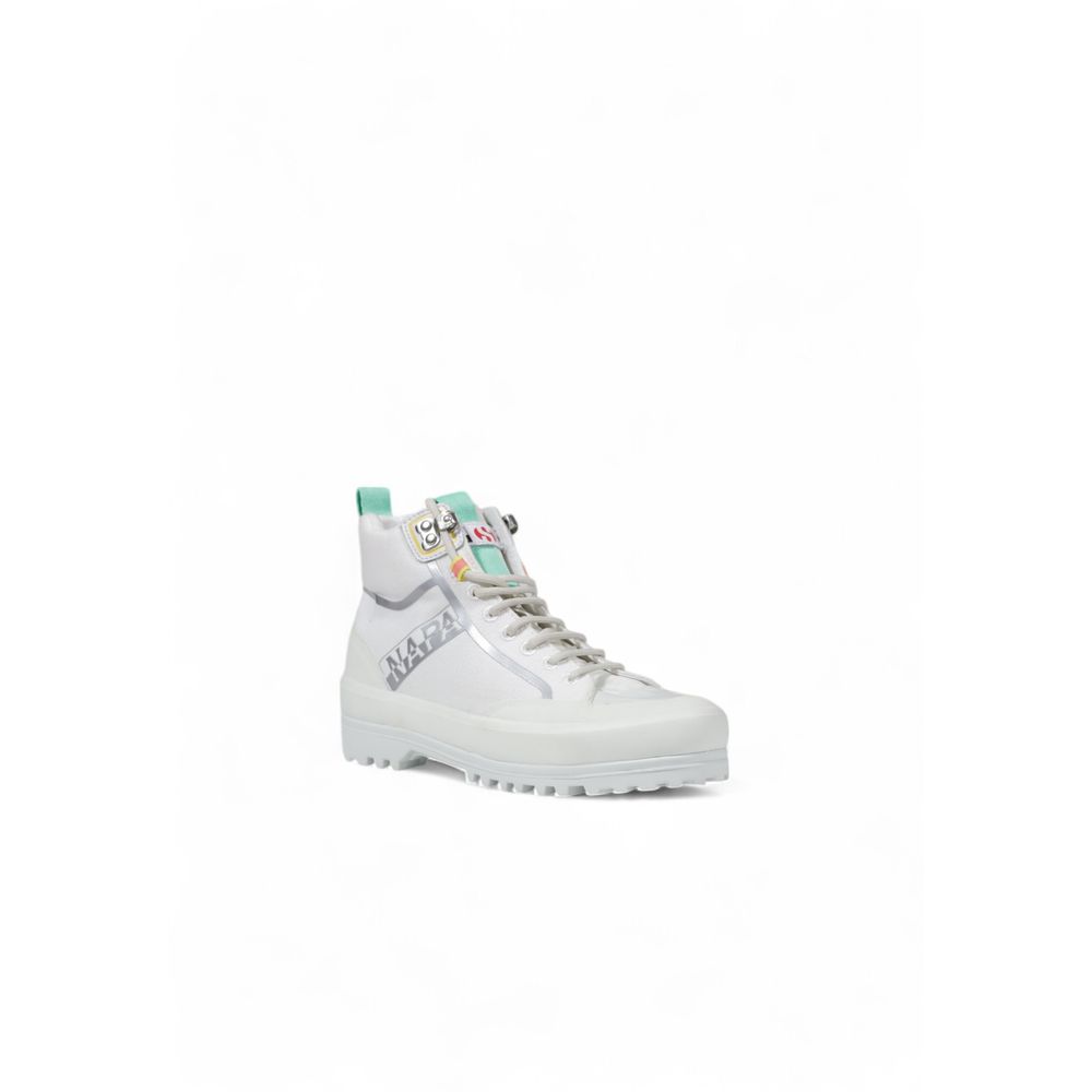 Superga Weiße Stoff-Sneaker mit klobiger Sohle