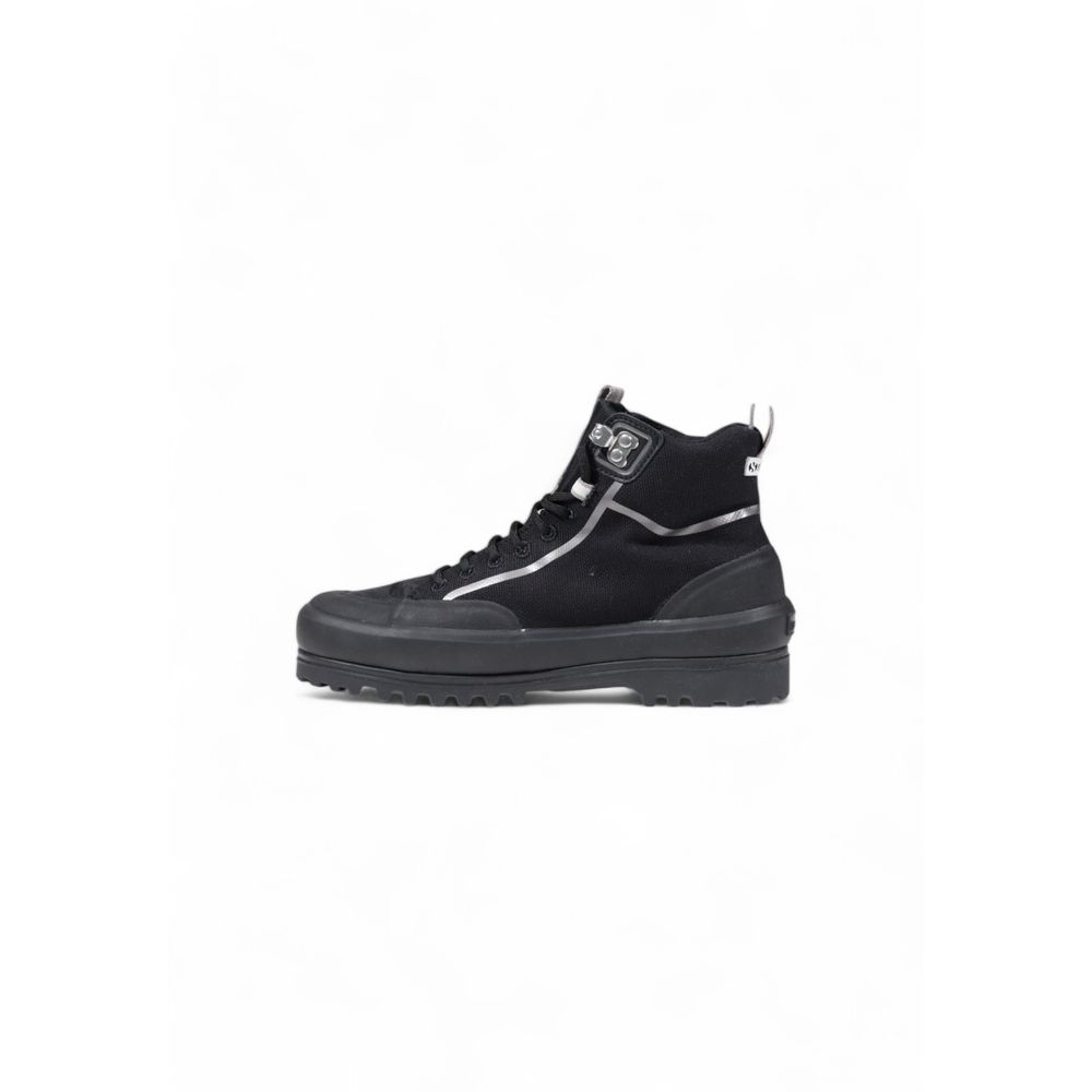 Superga Schwarze Stoff-Sneaker