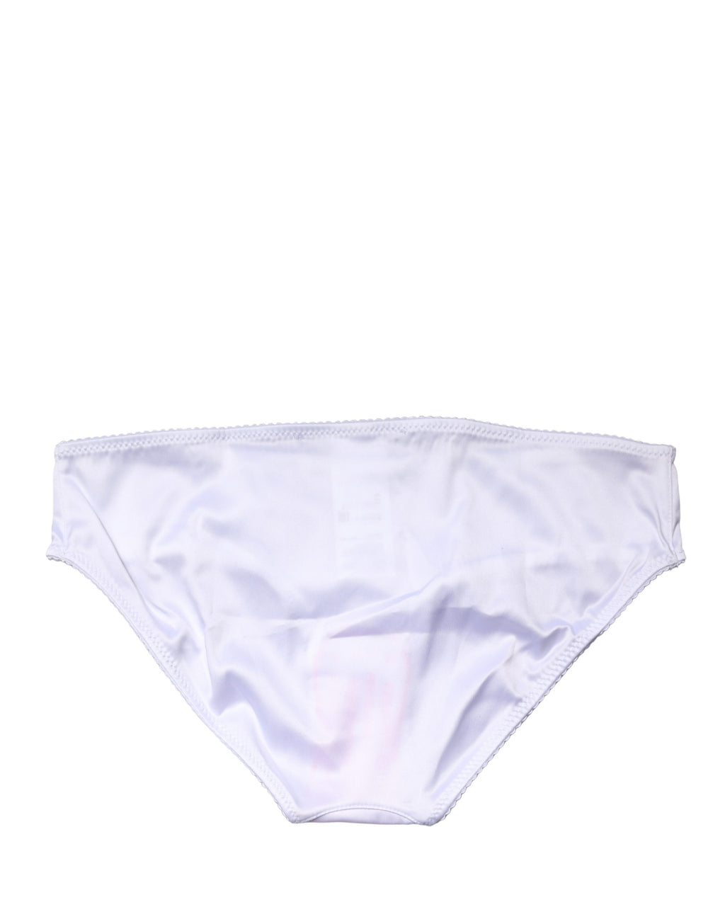 Dolce & Gabbana Weiße Seiden-Stretch-Panty mit mittlerem Bund