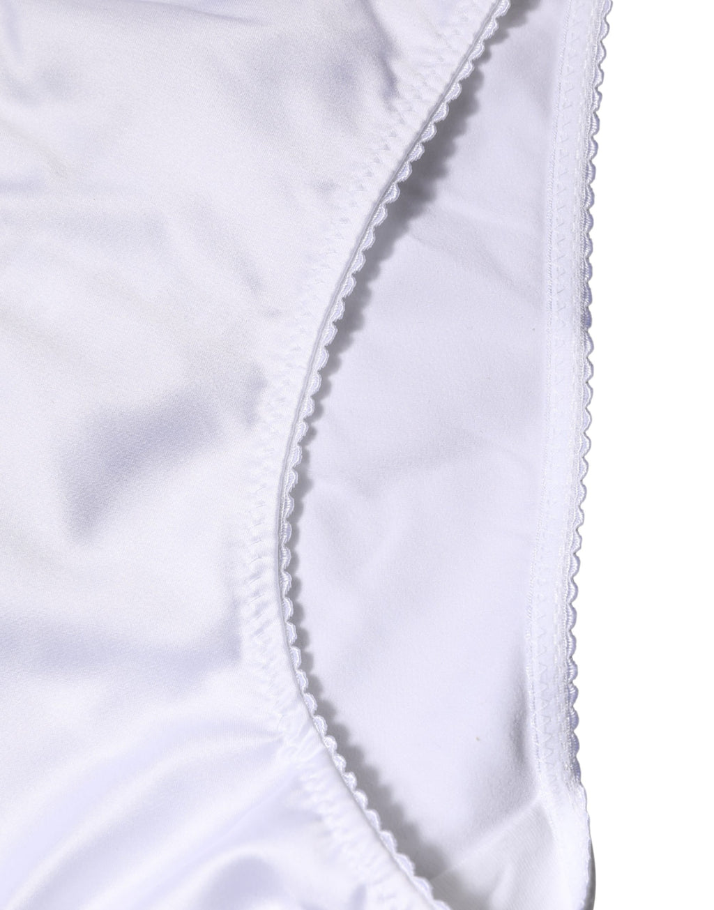 Dolce & Gabbana Weiße Seiden-Stretch-Panty mit mittlerem Bund