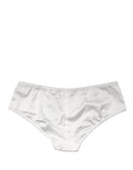 Dolce & Gabbana Weiße Seiden-Stretch-Panty mit mittlerem Bund