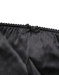 Dolce & Gabbana Schwarzer Seiden-Mix Taillien-Slip-Body