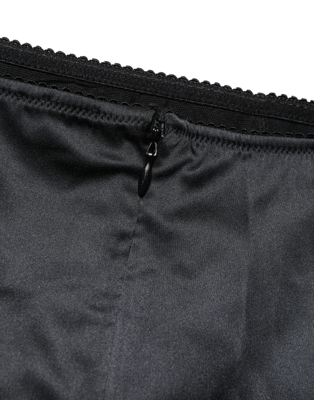 Dolce & Gabbana Schwarzer Seiden-Mix Taillien-Slip-Body