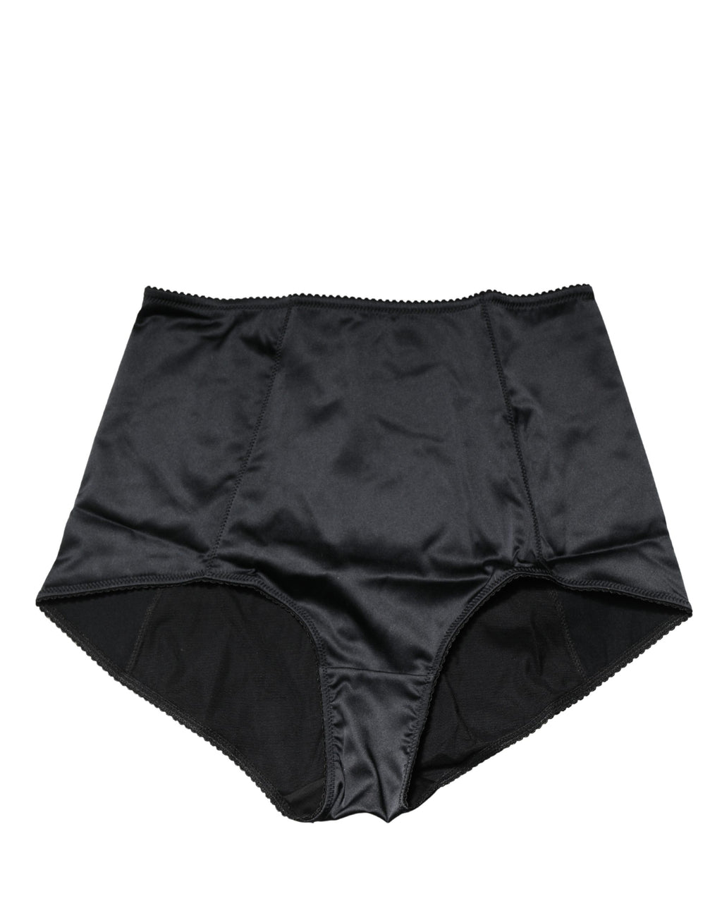 Dolce & Gabbana Schwarzer Seiden-Mix Taillien-Slip-Body