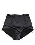 Dolce & Gabbana Schwarzer Seiden-Mix Taillien-Slip-Body
