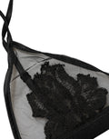 Dolce & Gabbana Schwarzer BH mit Blumenmuster, Soft Cup, Triangel