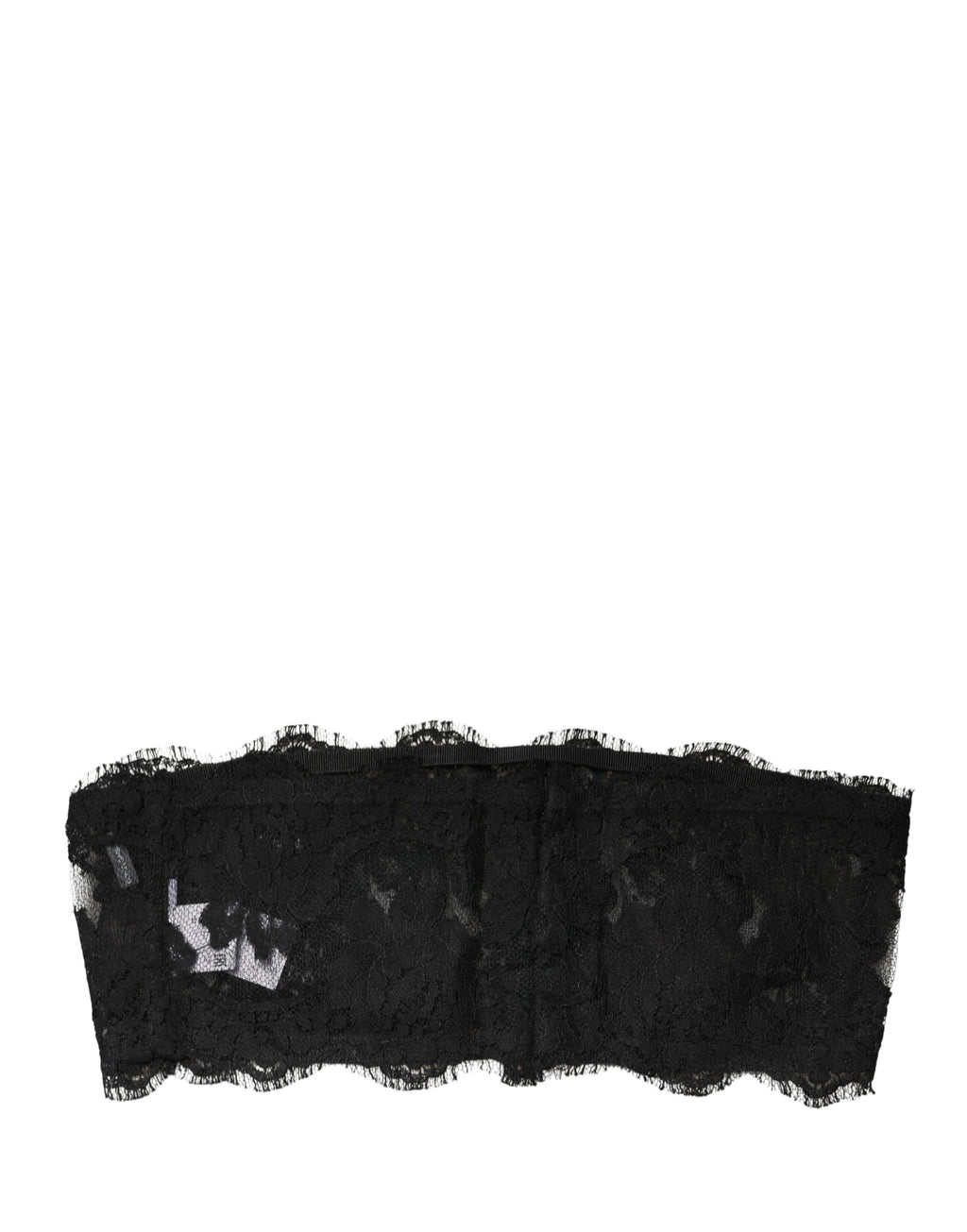Dolce & Gabbana Schwarzer Spitzen-Bandeau-BH Tube Top Unterwäsche