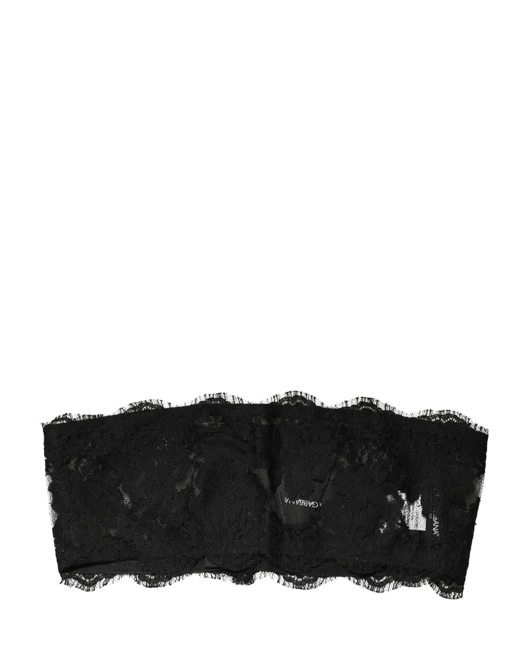 Dolce & Gabbana Schwarzer Spitzen-Bandeau-BH Tube Top Unterwäsche