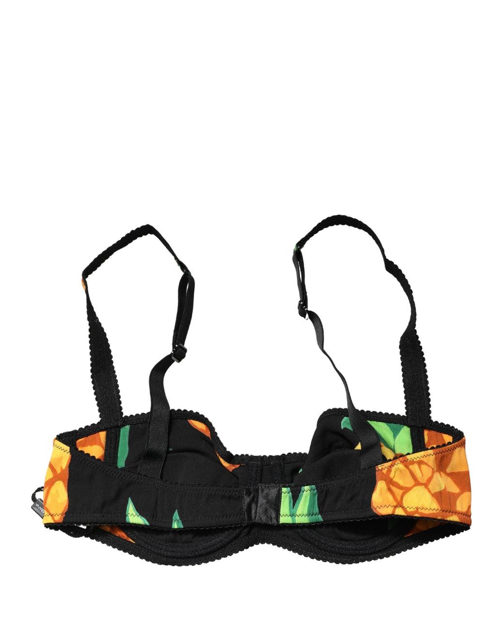 Dolce & Gabbana Schwarzer Pineapple-Bikini-BH aus Seide