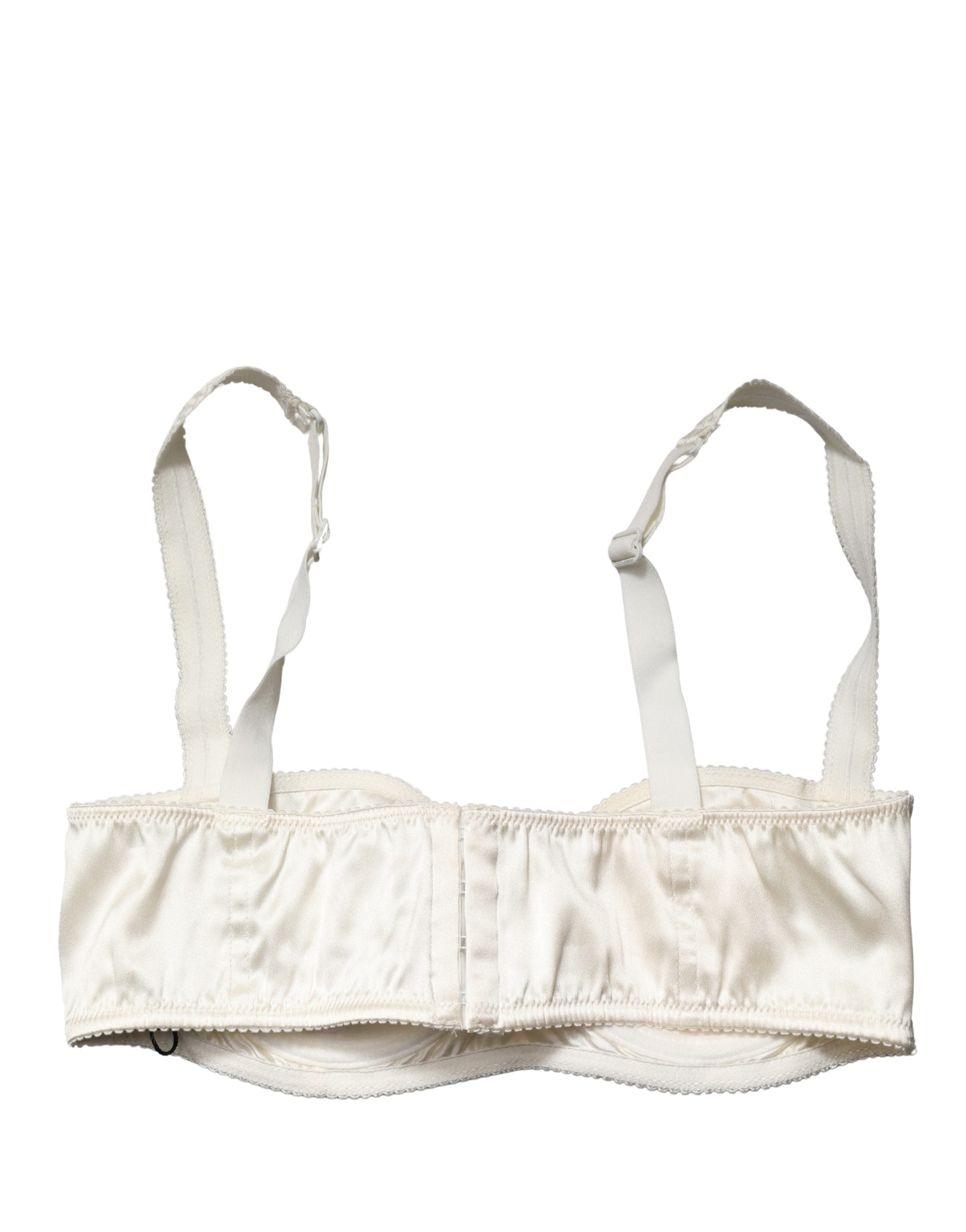 Dolce & Gabbana Off White Semi-Pad Bügel-Balkonett-BH Unterwäsche