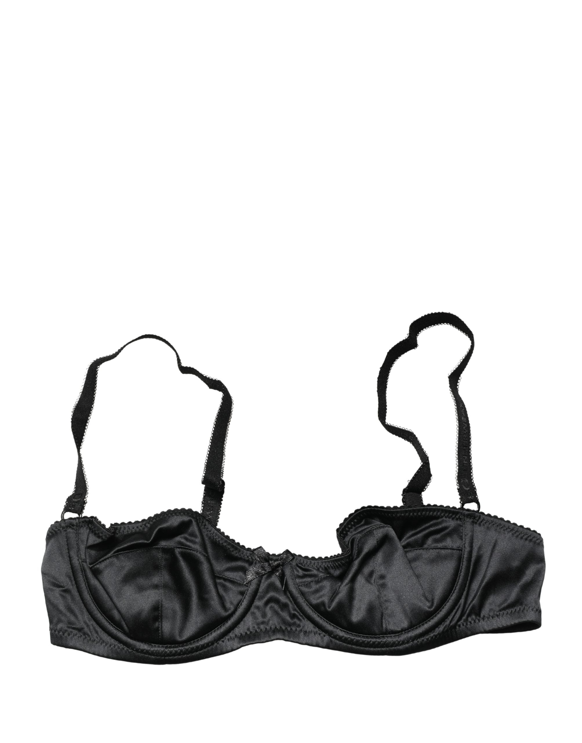 Dolce & Gabbana Schwarzer Halb-Wattierter Bügel-Balkonette-BH Unterwäsche