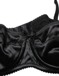 Dolce & Gabbana Schwarzer Halb-Wattierter Bügel-Balkonette-BH Unterwäsche