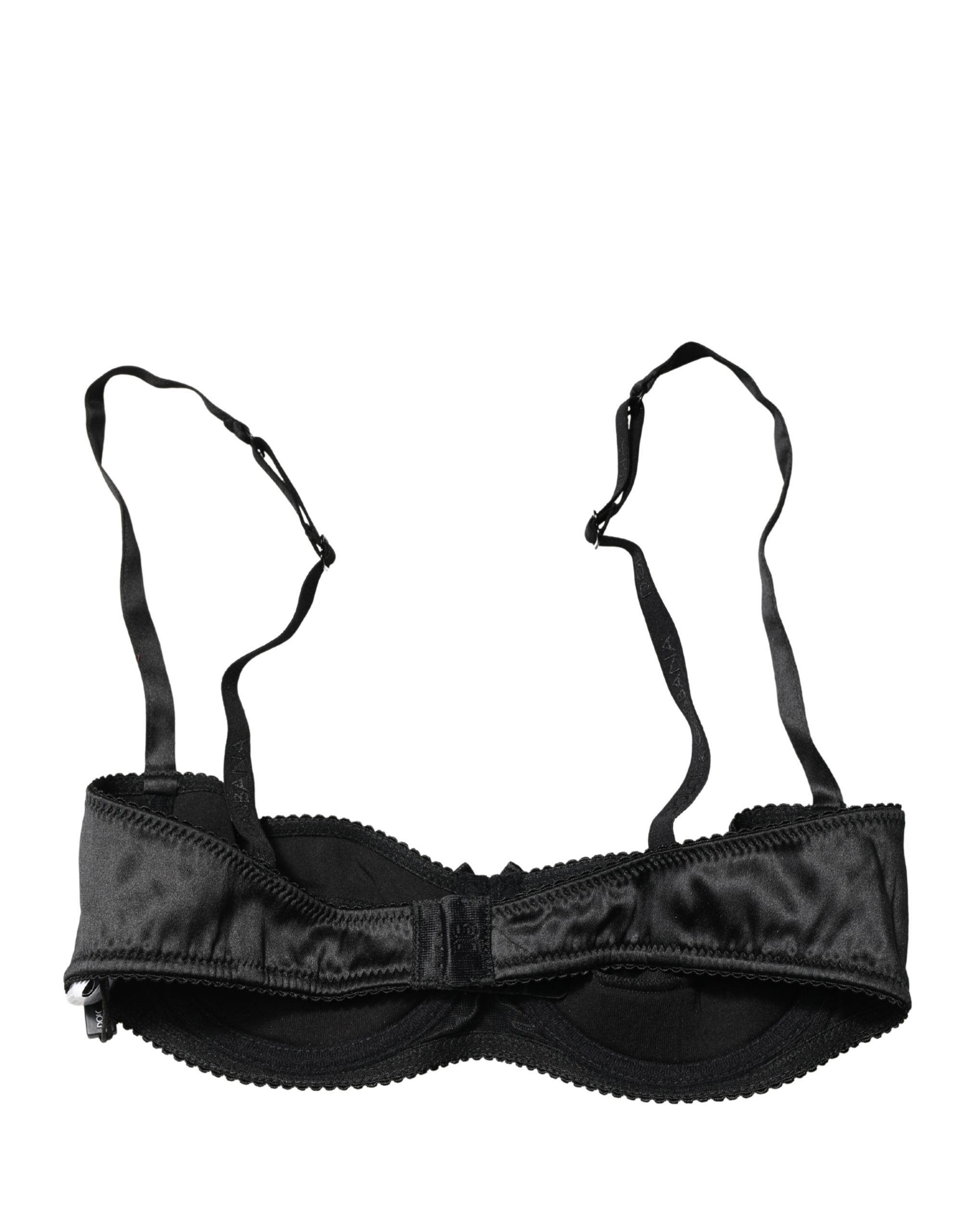 Dolce & Gabbana Schwarzer Halb-Wattierter Bügel-Balkonette-BH Unterwäsche