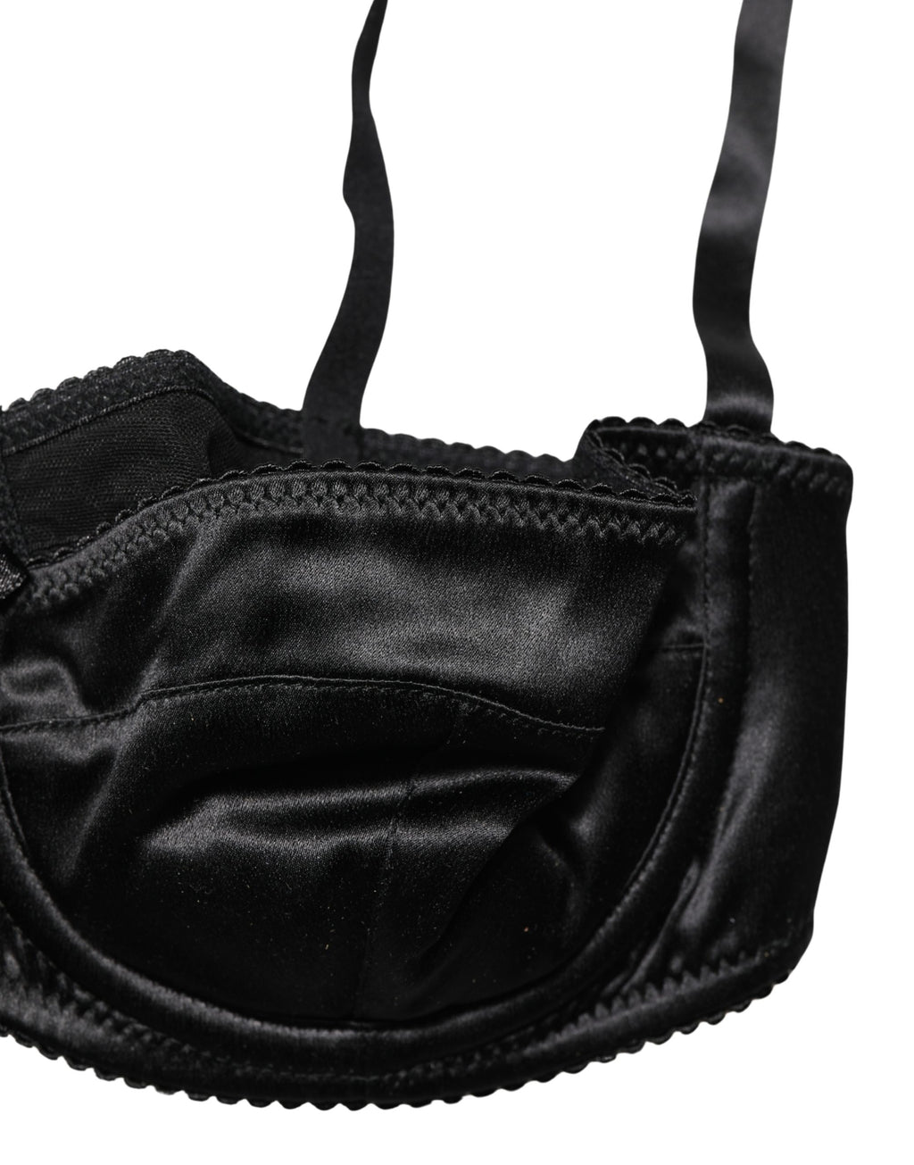Dolce & Gabbana Schwarzer Halb-Wattierter Bügel-Balkonette-BH Unterwäsche