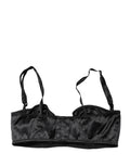 Dolce & Gabbana Schwarzer Halb-Wattierter Bügel-Balkonette-BH Unterwäsche