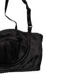 Dolce & Gabbana Schwarzer Halb-Wattierter Bügel-Balkonette-BH Unterwäsche