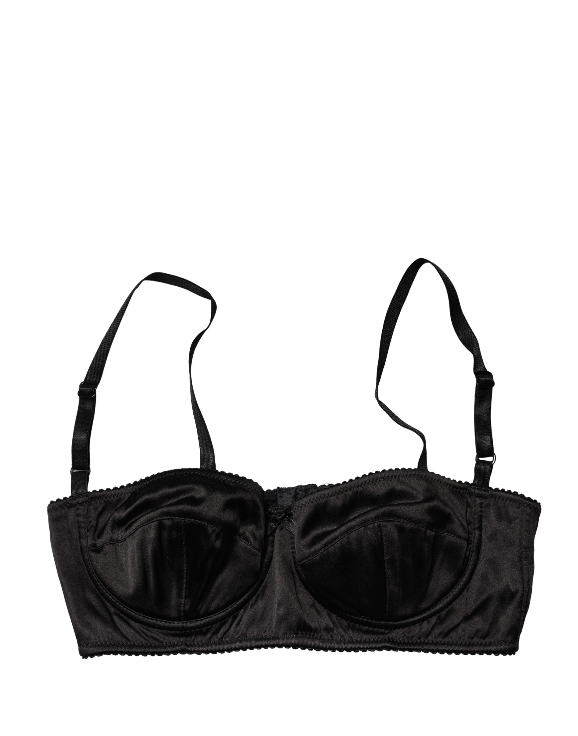 Dolce & Gabbana Schwarzer Halb-Wattierter Bügel-Balkonette-BH Unterwäsche