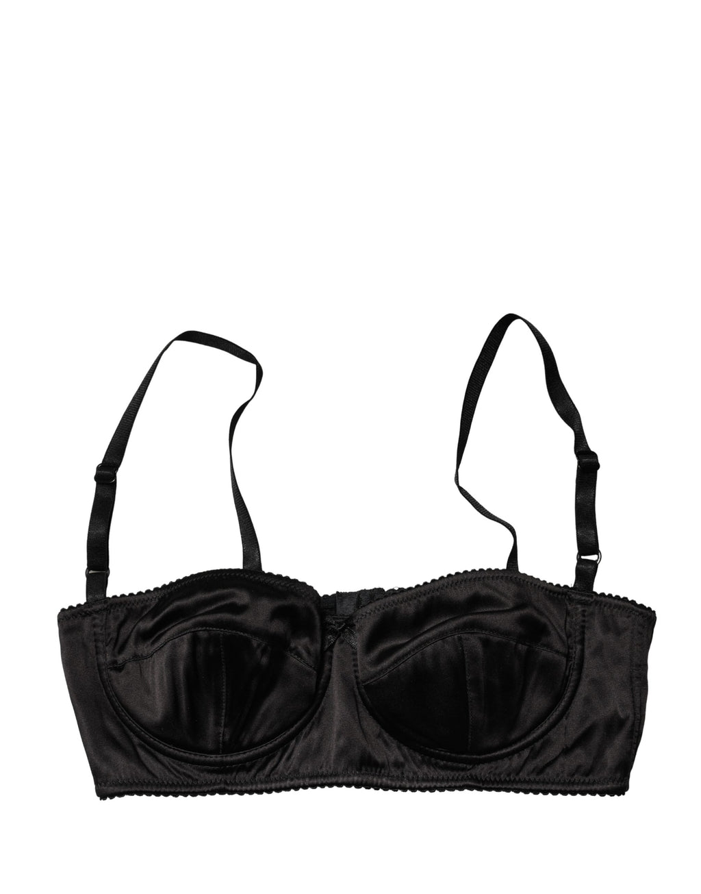 Dolce & Gabbana Schwarzer Halb-Wattierter Bügel-Balkonette-BH Unterwäsche