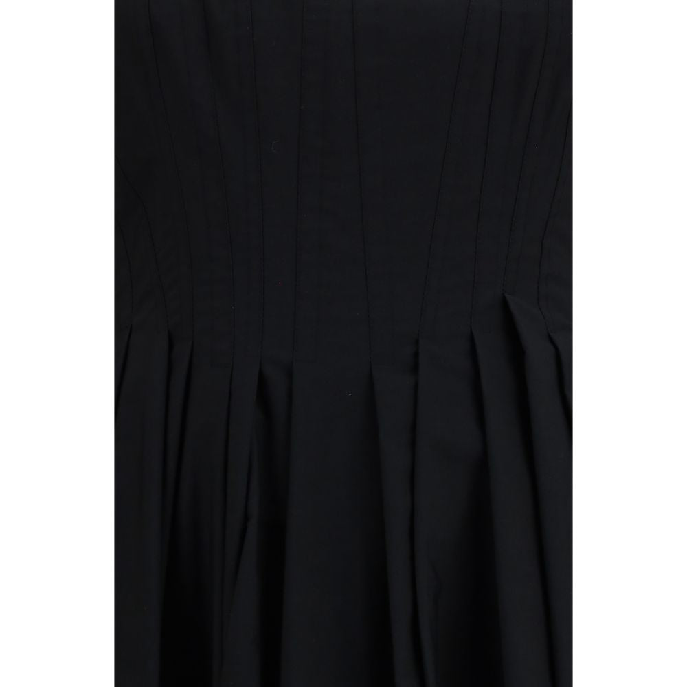Max Mara Schwarzes Baumwoll-Freizeitkleid