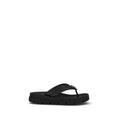 Prada Schwarze Bos Taurus Kalbsleder-Flip-Flop-Sandalen