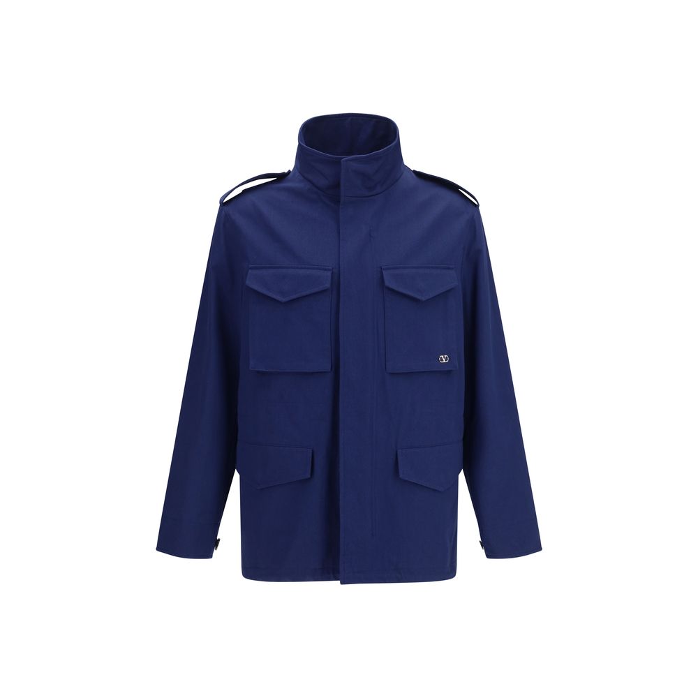 Valentino Garavani Blauer Baumwollmantel
