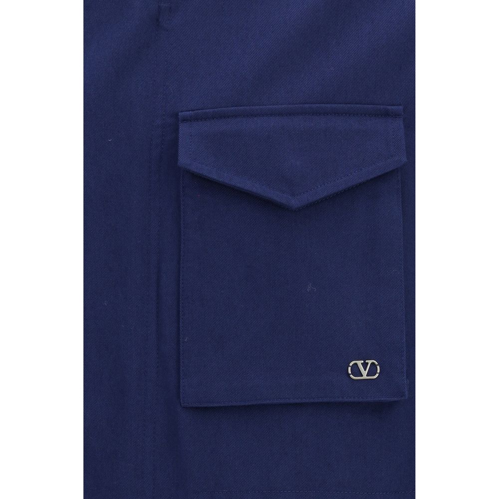 Valentino Garavani Blauer Baumwollmantel