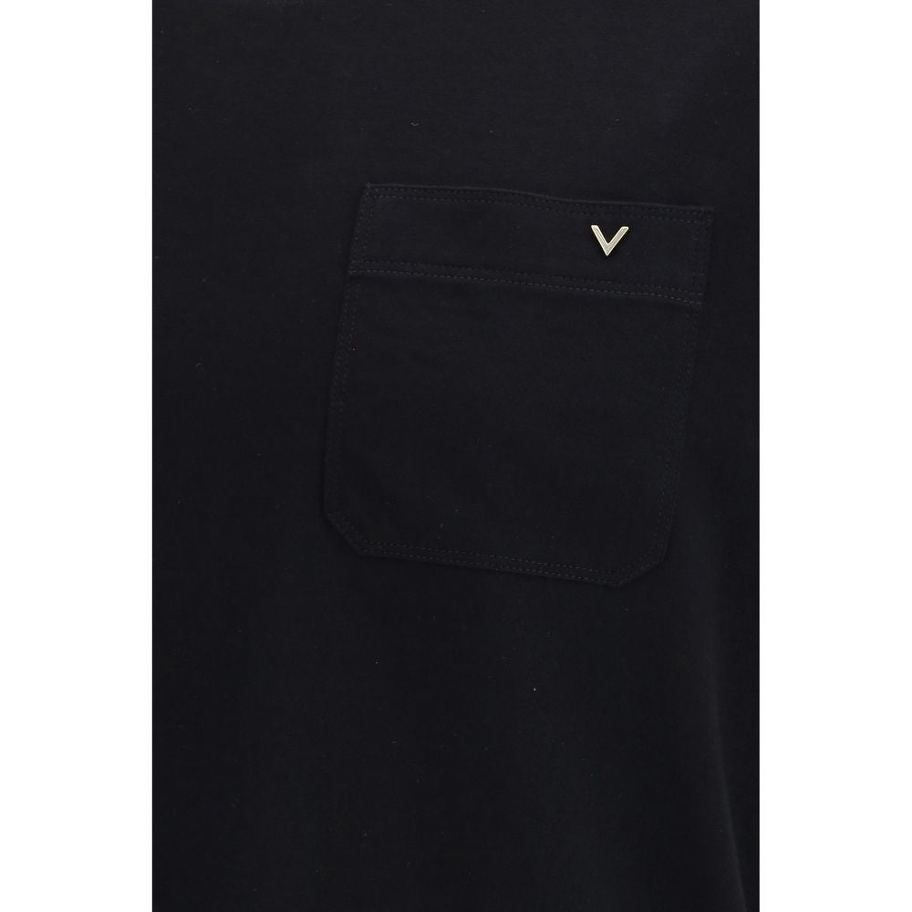 Valentino Schwarzes Baumwoll-T-Shirt
