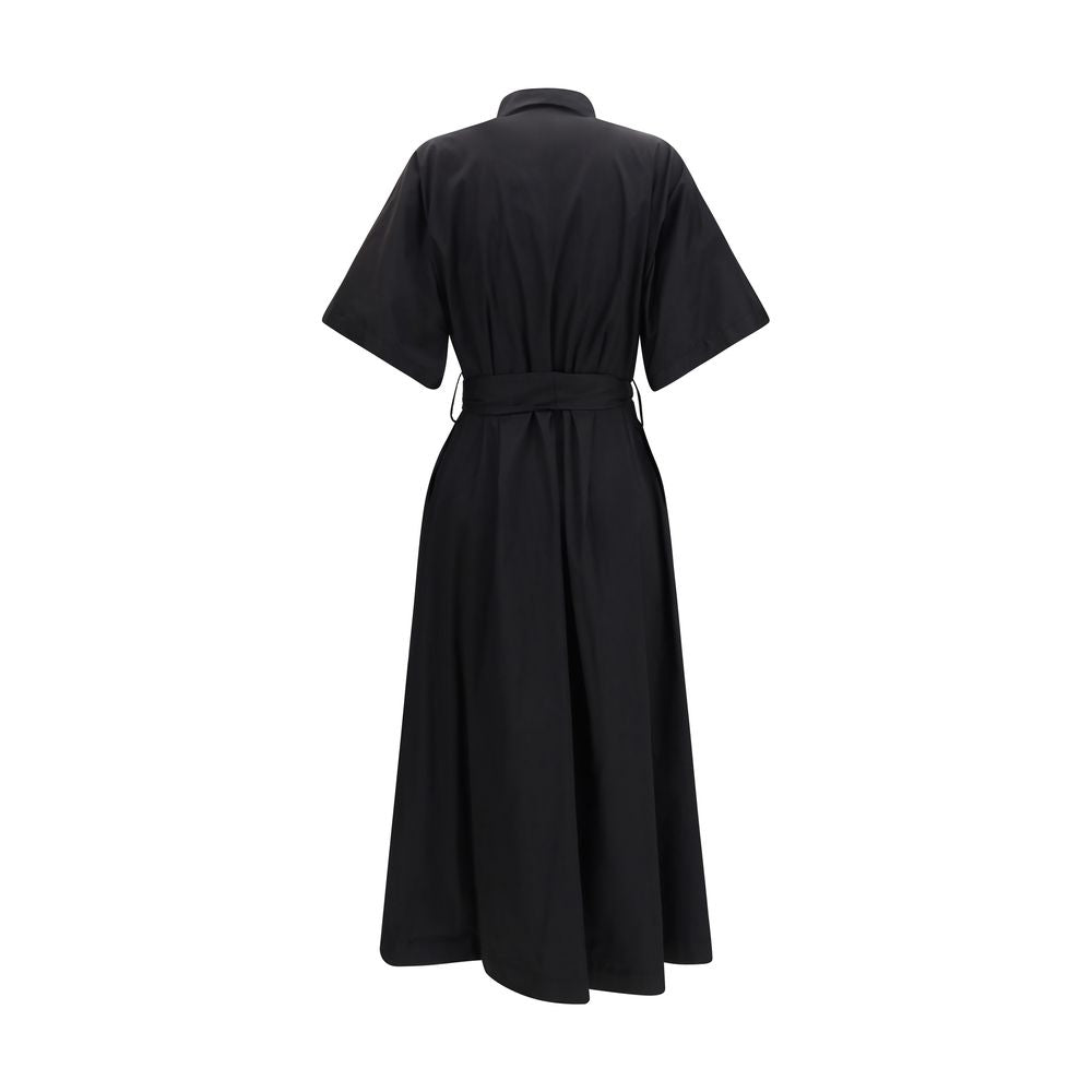 Ella Schwarzes Baumwoll-Freizeitkleid