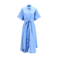 Ella Blaues Baumwoll-Freizeitkleid