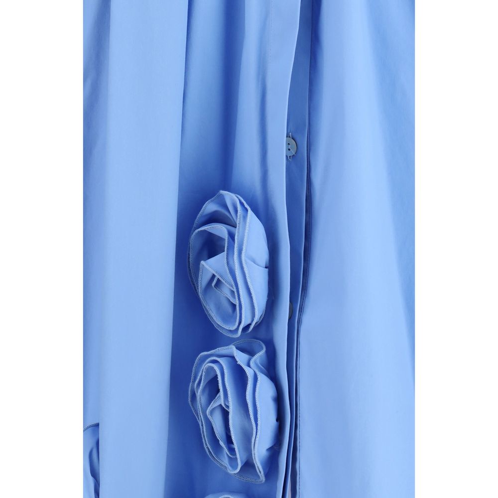 Ella Blaues Baumwoll-Freizeitkleid