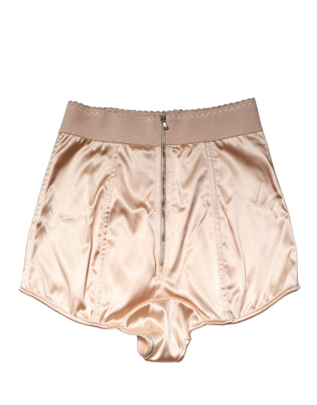 Dolce & Gabbana Beige Seidenmischung High Waist Miederhose Unterwäsche