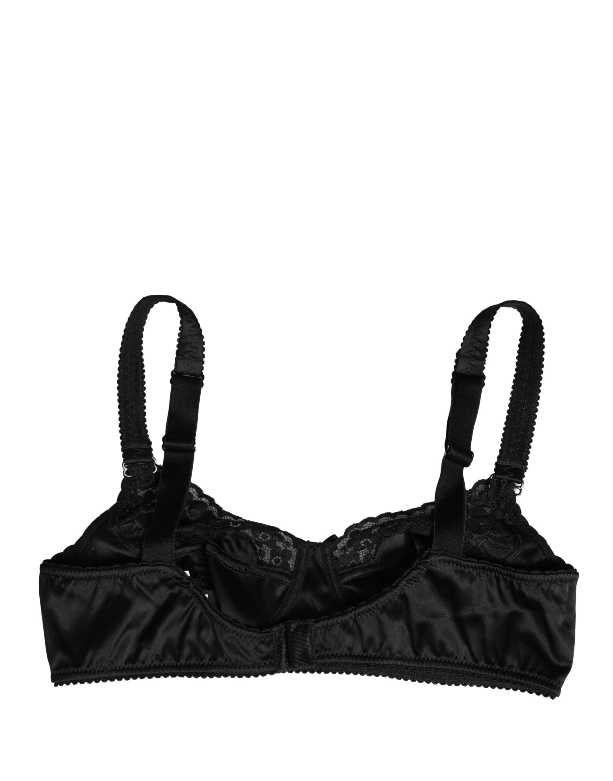 Dolce & Gabbana Schwarzer Halb-Wattierter Bügel-Balkonette-BH Unterwäsche