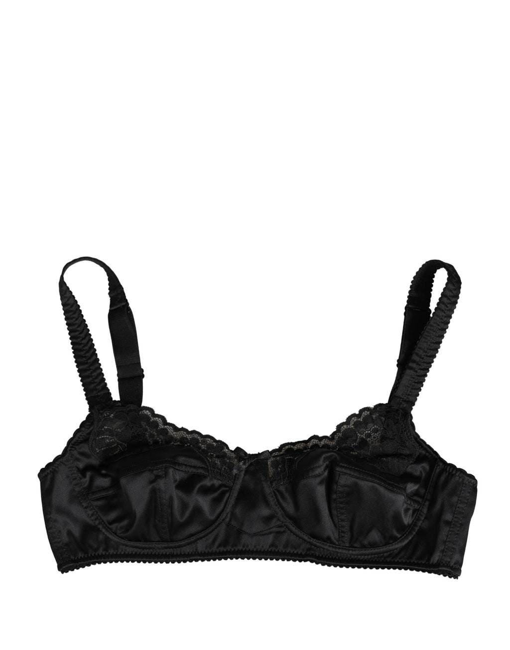 Dolce & Gabbana Schwarzer Halb-Wattierter Bügel-Balkonette-BH Unterwäsche