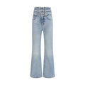 Fiorucci Blaue Baumwoll-Jeans mit ausgestelltem Bein