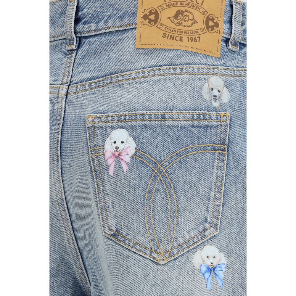Fiorucci Blaue Baumwolljeans im Relaxed Fit