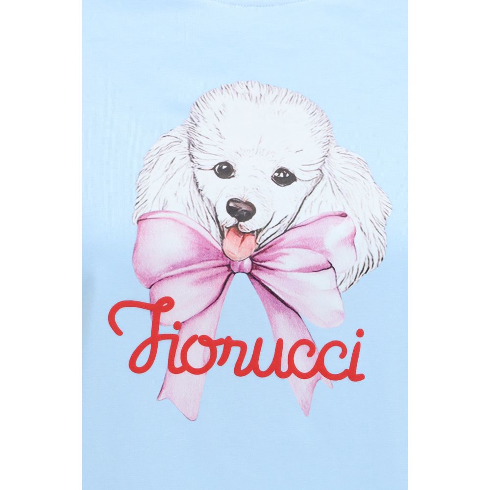 Fiorucci Blaues Baumwoll-T-Shirt