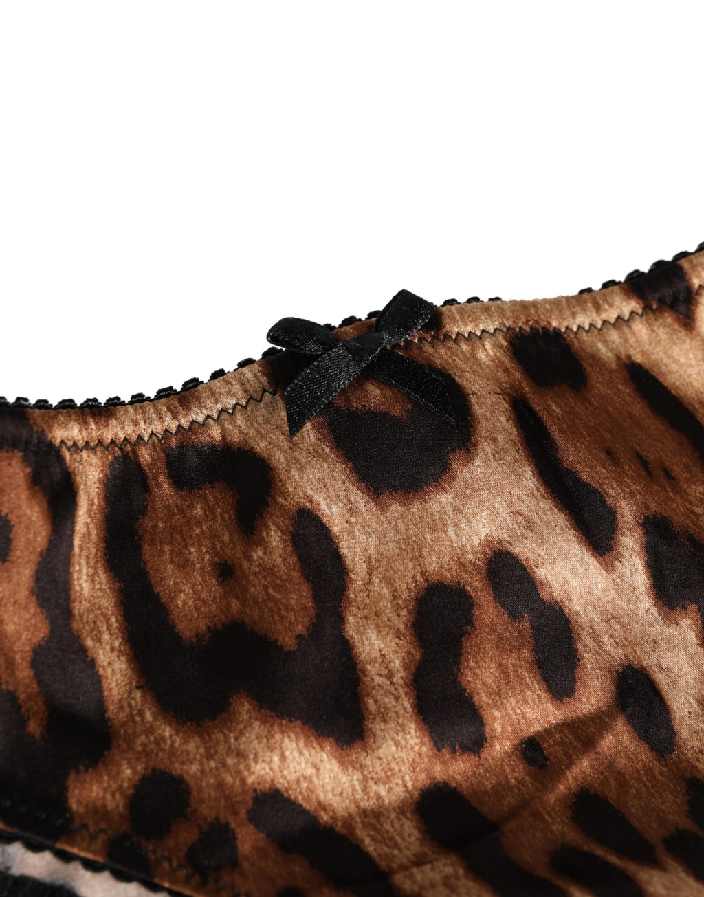 Dolce & Gabbana Schwarzer Braun-Leoparden-Slip mit mittlerem Bund