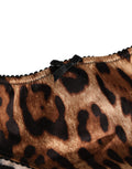 Dolce & Gabbana Schwarzer Braun-Leoparden-Slip mit mittlerem Bund