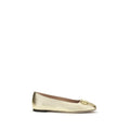 Valentino Garavani Ballerinas aus goldenem Kalbsleder Bos Taurus