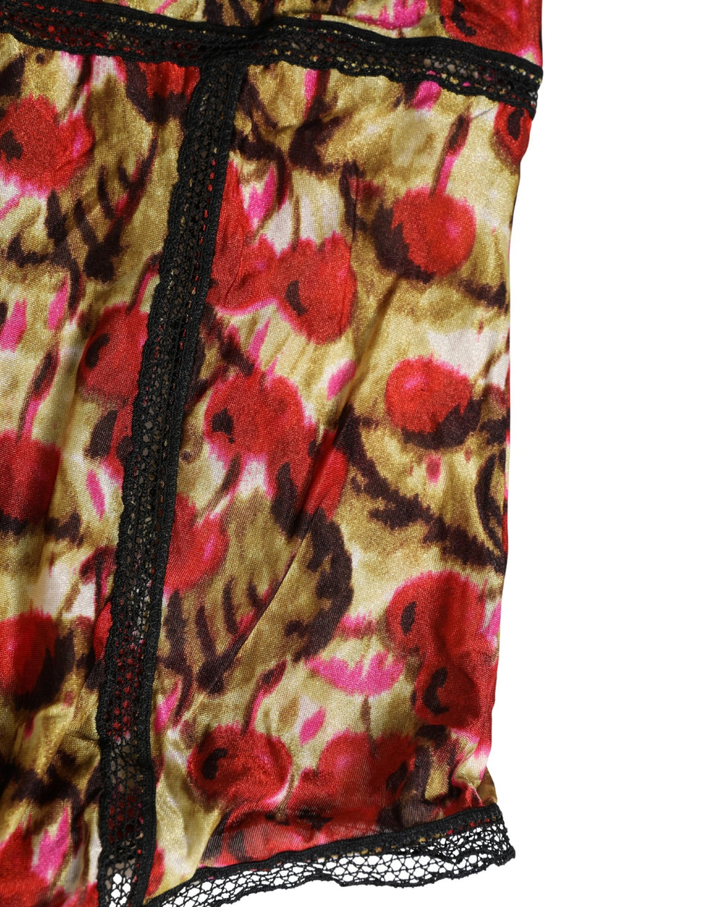 Roberto Cavalli Multicolor CherryPrint Spitzen-Body Unterwäsche