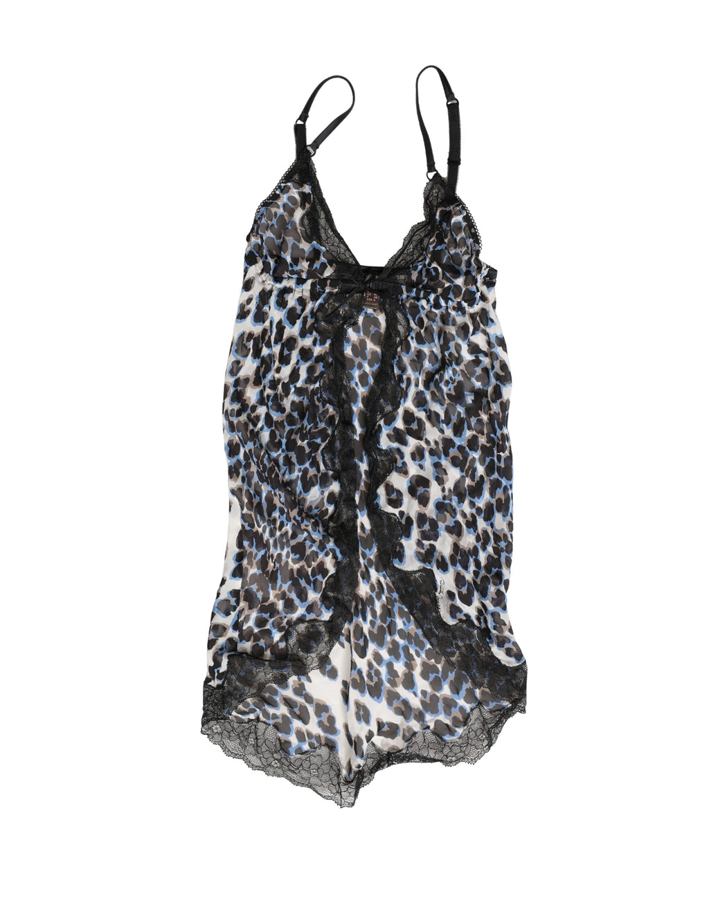 Roberto Cavalli Multicolor Leopard Babydoll Chemise Unterwäsche